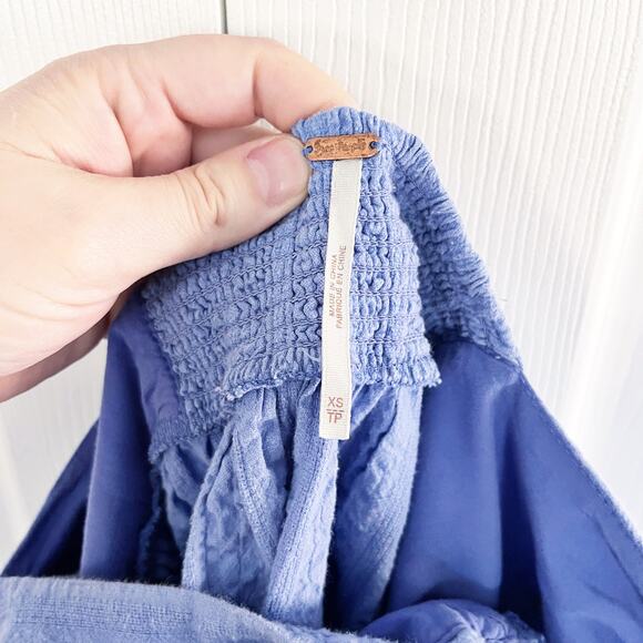 Free People Gigi Blouson Sleeve Textured Tunic Top - Picture 5 of 11